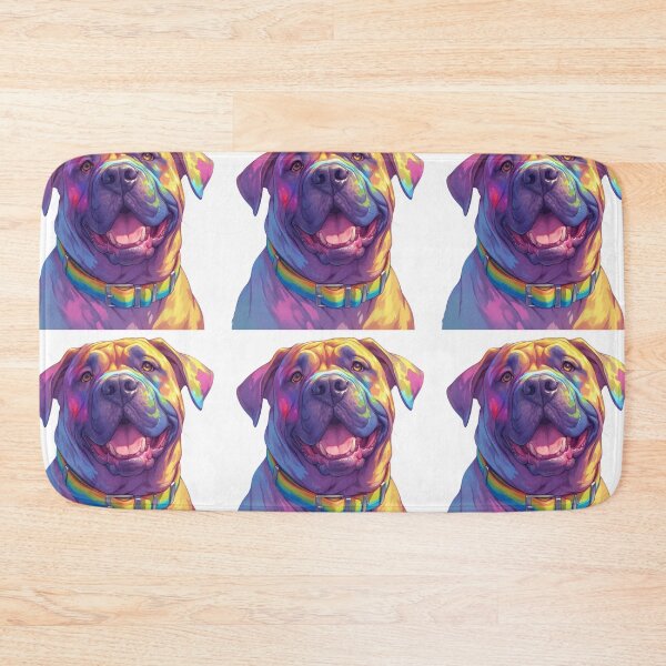 Item preview, Colorful Bullmastiff puppy dog designed and sold by MendaciousMina.