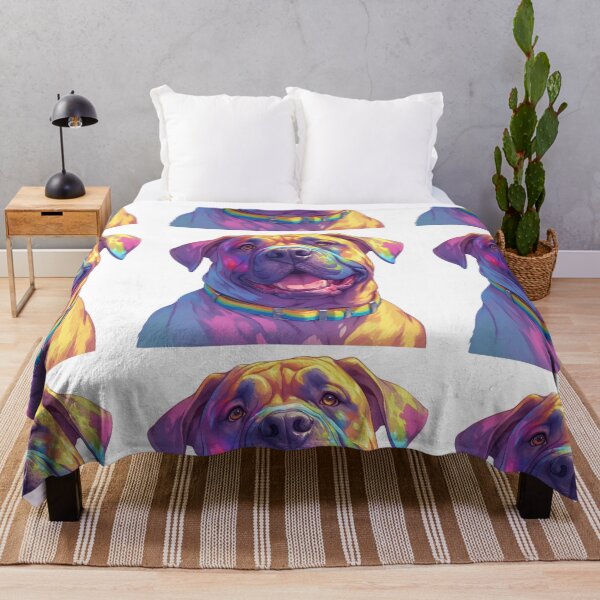 Item preview, Colorful Bullmastiff puppy dog designed and sold by MendaciousMina.