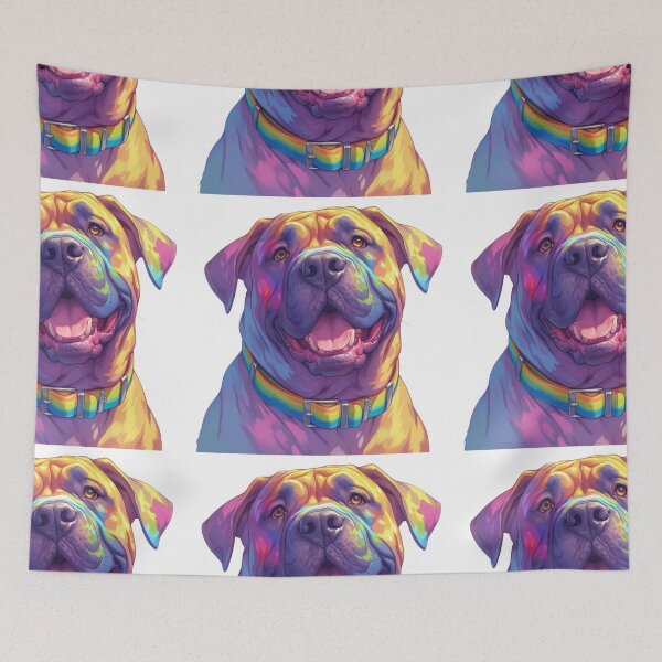 Item preview, Colorful Bullmastiff puppy dog designed and sold by MendaciousMina.