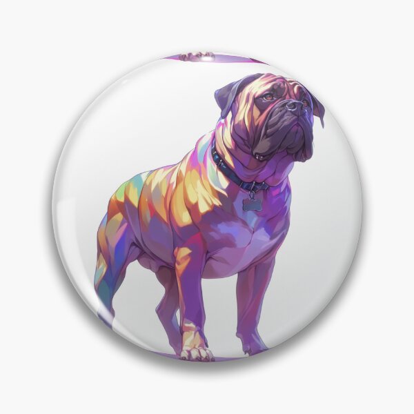 Item preview, Colorful Bullmastiff puppy dog designed and sold by MendaciousMina.