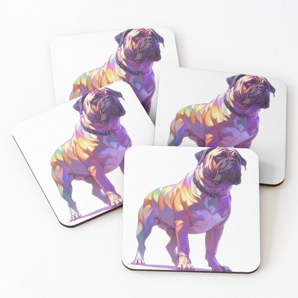Item preview, Colorful Bullmastiff puppy dog designed and sold by MendaciousMina.