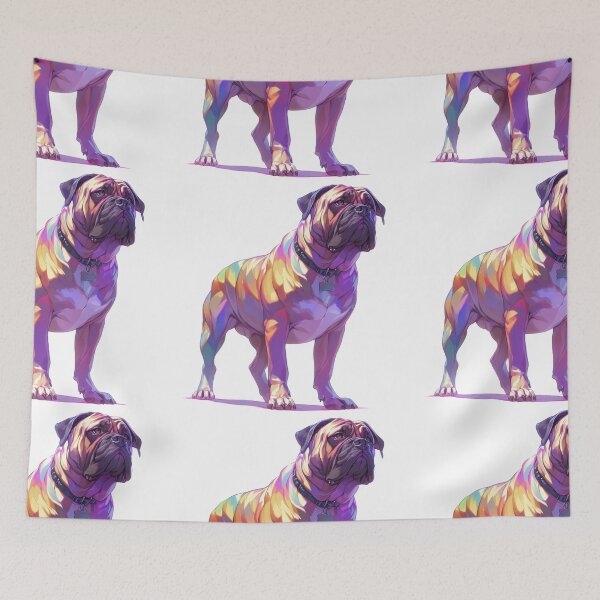 Item preview, Colorful Bullmastiff puppy dog designed and sold by MendaciousMina.
