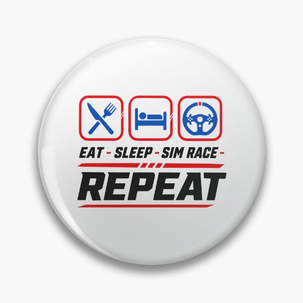 Item preview, Eat sleep sim race repeat for sim racing fans designed and sold by HandicraftArt.