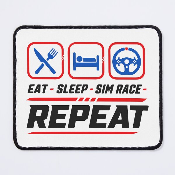 Item preview, Eat sleep sim race repeat for sim racing fans designed and sold by HandicraftArt.