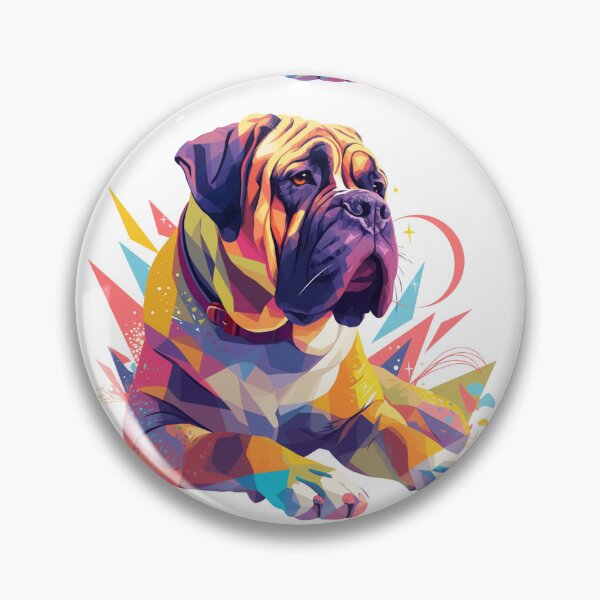 Item preview, Colorful Bullmastiff puppy dog designed and sold by MendaciousMina.