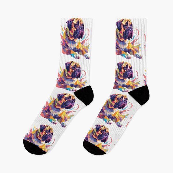 Item preview, Colorful Bullmastiff puppy dog designed and sold by MendaciousMina.