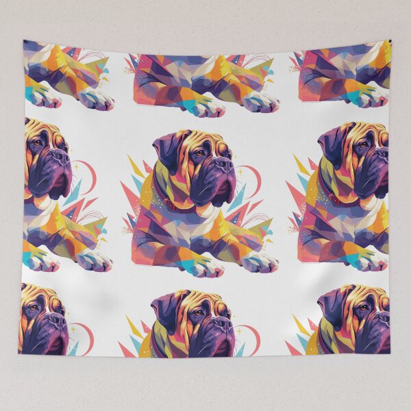 Item preview, Colorful Bullmastiff puppy dog designed and sold by MendaciousMina.