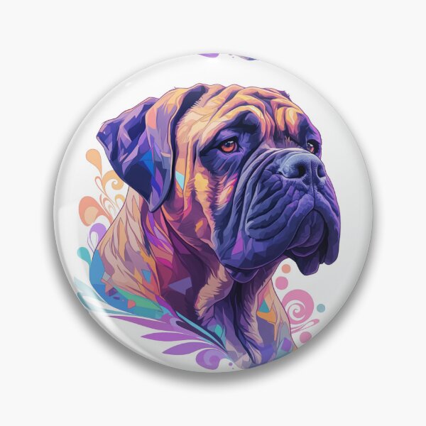 Item preview, Colorful Bullmastiff puppy dog designed and sold by MendaciousMina.
