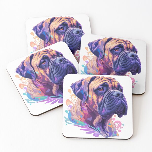 Item preview, Colorful Bullmastiff puppy dog designed and sold by MendaciousMina.
