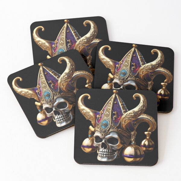 Item preview, Ornate Gothic Jester Skull Fantasy Art designed and sold by LenNo9881.