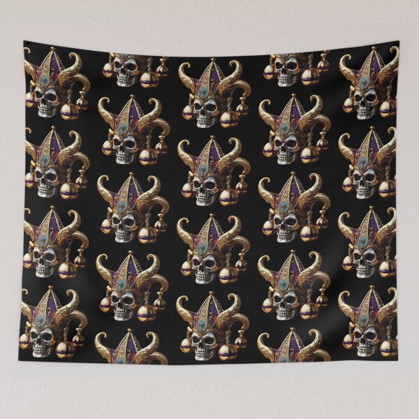 Item preview, Ornate Gothic Jester Skull Fantasy Art designed and sold by LenNo9881.