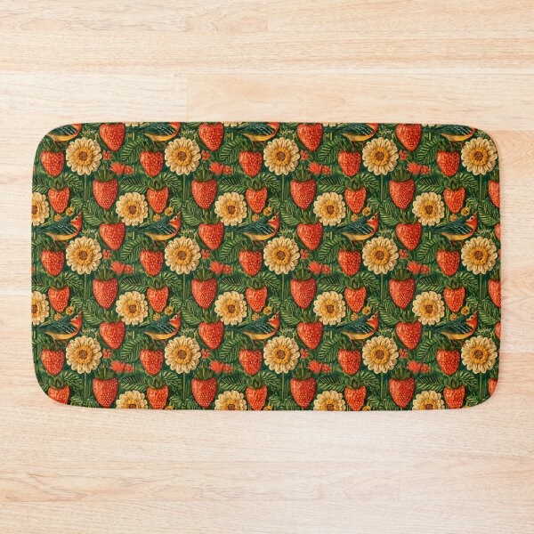 Item preview, Strawberries Sunflowers Cottagecore Garden Pattern designed and sold by PixelPanduh.