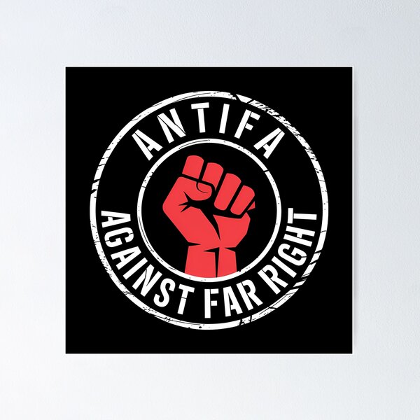 Item preview, Antifa against Far Right - Linke Antifa Merch designed and sold by LoFizzy.