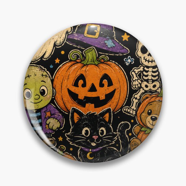 Item preview, Cute Halloween Ghost Pumpkin Black Cat Spooky Friends designed and sold by will freed18.