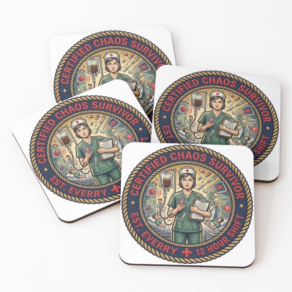 Item preview, Nurse Certified Chaos Survivor Merit Badge Funny Nursing Humor designed and sold by LunaMarkos.