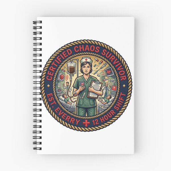 Item preview, Nurse Certified Chaos Survivor Merit Badge Funny Nursing Humor designed and sold by LunaMarkos.