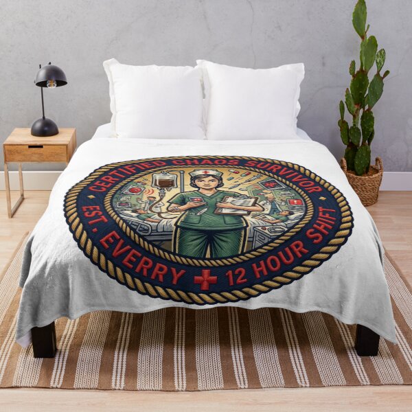 Item preview, Nurse Certified Chaos Survivor Merit Badge Funny Nursing Humor designed and sold by LunaMarkos.