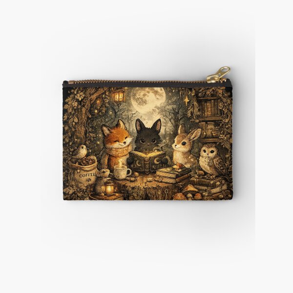 Item preview, Woodland Book Club | Cozy Forest Animals Reading Under the Moon designed and sold by Moonroot Studio.