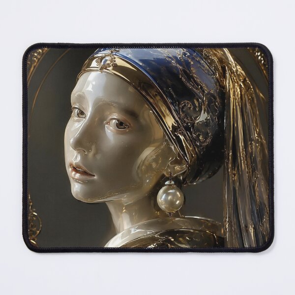 Item preview, 3D Girl with the Pearl Earring in Art Nouveau​ Style​ designed and sold by Adisak-designs.