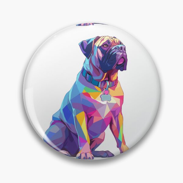 Item preview, Colorful Bullmastiff puppy dog designed and sold by MendaciousMina.