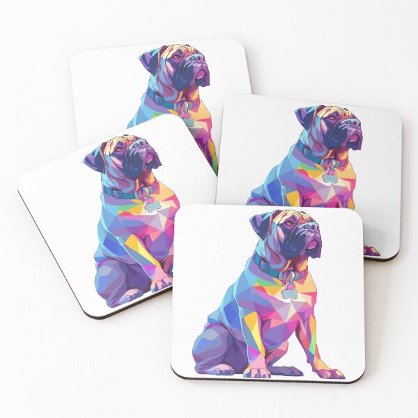 Item preview, Colorful Bullmastiff puppy dog designed and sold by MendaciousMina.