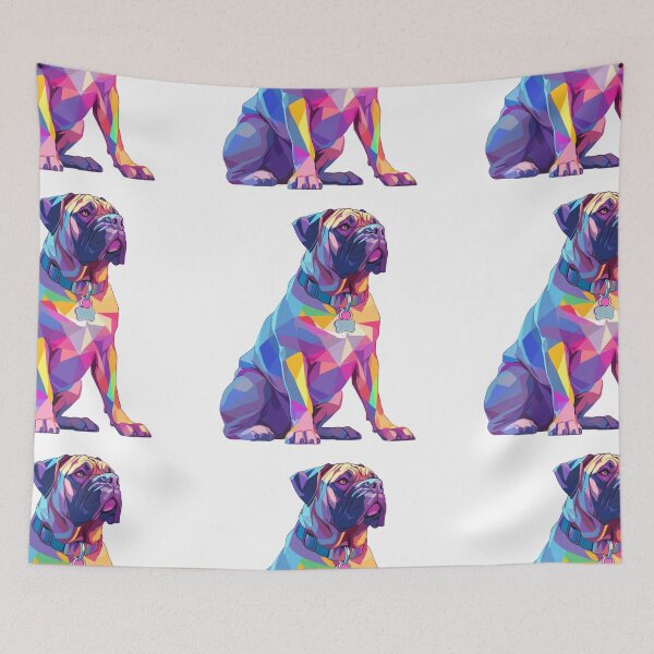 Item preview, Colorful Bullmastiff puppy dog designed and sold by MendaciousMina.
