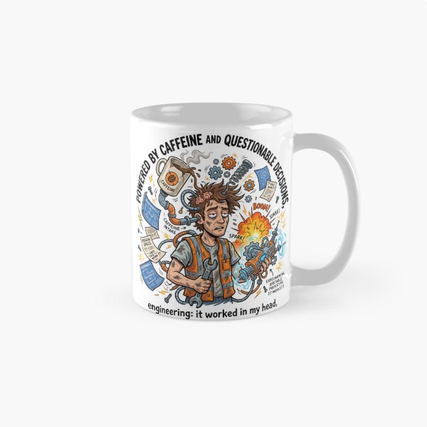 Item preview, Engineer Powered By Caffeine Funny Engineering Humor Character designed and sold by LunaMarkos.