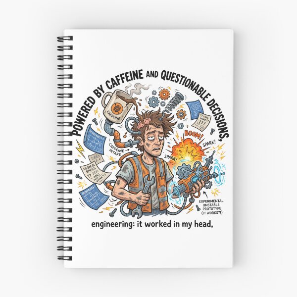 Item preview, Engineer Powered By Caffeine Funny Engineering Humor Character designed and sold by LunaMarkos.