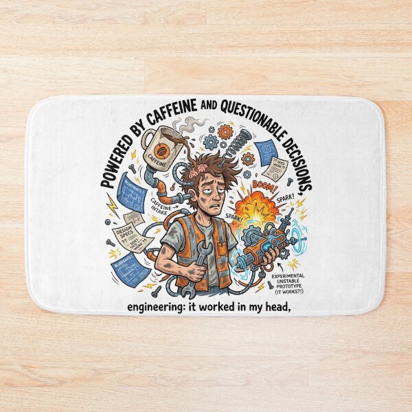 Item preview, Engineer Powered By Caffeine Funny Engineering Humor Character designed and sold by LunaMarkos.