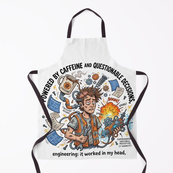 Item preview, Engineer Powered By Caffeine Funny Engineering Humor Character designed and sold by LunaMarkos.