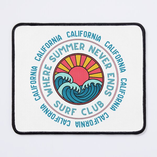 Item preview, California Surf Club Retro Sunset Wave Badge | Where Summer Never Ends designed and sold by DonnaRaine.