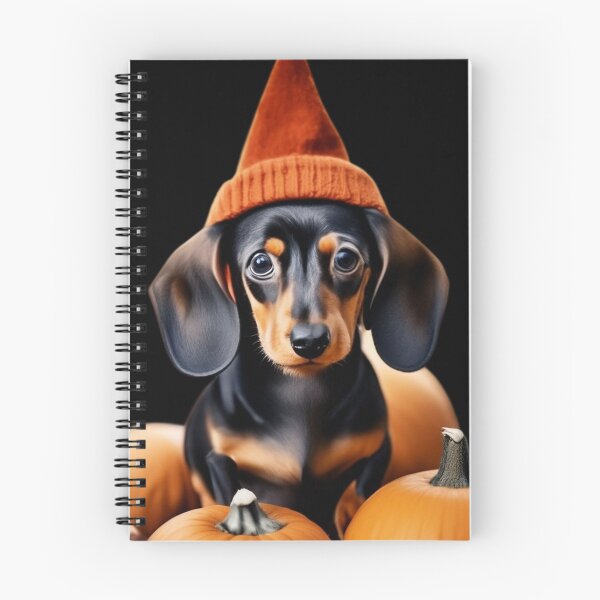 Item preview, Cute Halloween Dachshund Puppy in Autumn designed and sold by LenNo9881.