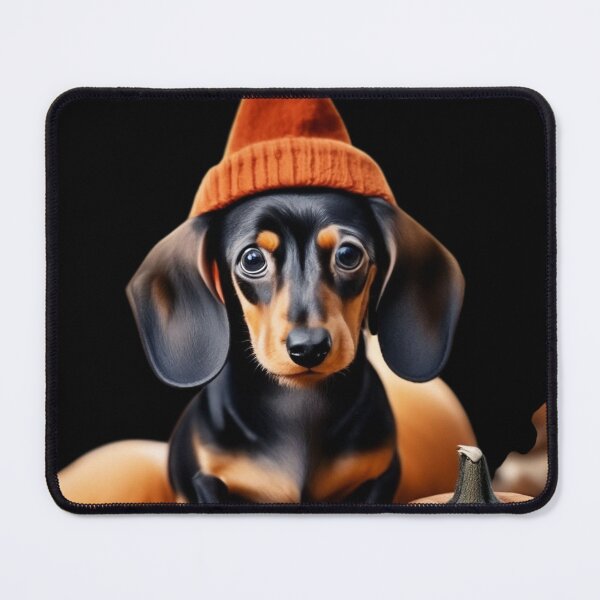 Item preview, Cute Halloween Dachshund Puppy in Autumn designed and sold by LenNo9881.