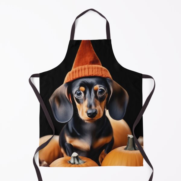 Item preview, Cute Halloween Dachshund Puppy in Autumn designed and sold by LenNo9881.