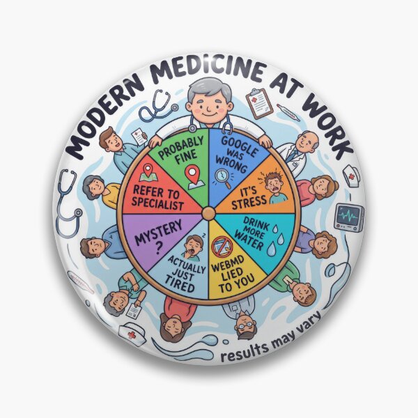 Item preview, Doctor Diagnosis Roulette Wheel Funny Medical designed and sold by LunaMarkos.