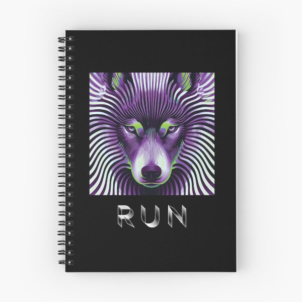 Item preview, THE FOOL — RUN Wolf Pack Optical Illusion Art | Psychedelic Festival Alternative in Purple & Green designed and sold by ✨nightvrld.