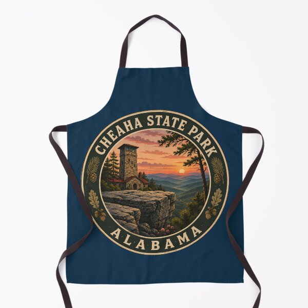 Item preview, Cheaha State Park Alabama Illustration Travel Art Badge designed and sold by KrisSidDesigns.