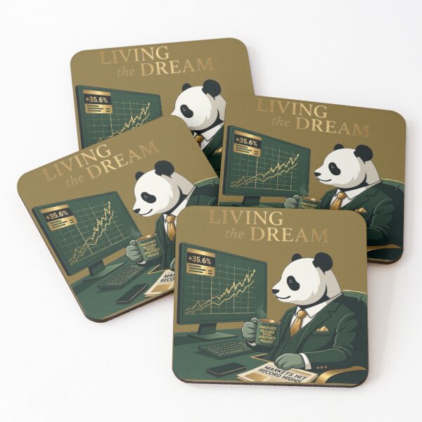 Item preview, Living The Dream Panda Trader Finance Office Art designed and sold by Northern Glow Art.