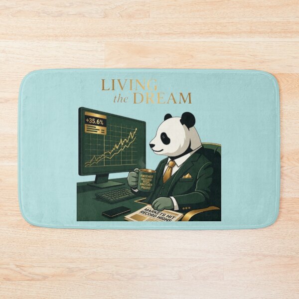 Item preview, Living The Dream Panda Trader Finance Office Art designed and sold by Northern Glow Art.