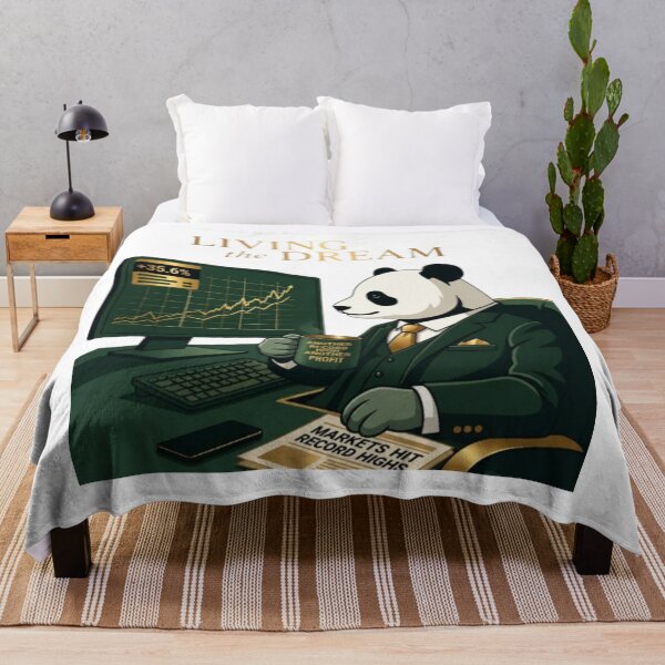 Item preview, Living The Dream Panda Trader Finance Office Art designed and sold by Northern Glow Art.