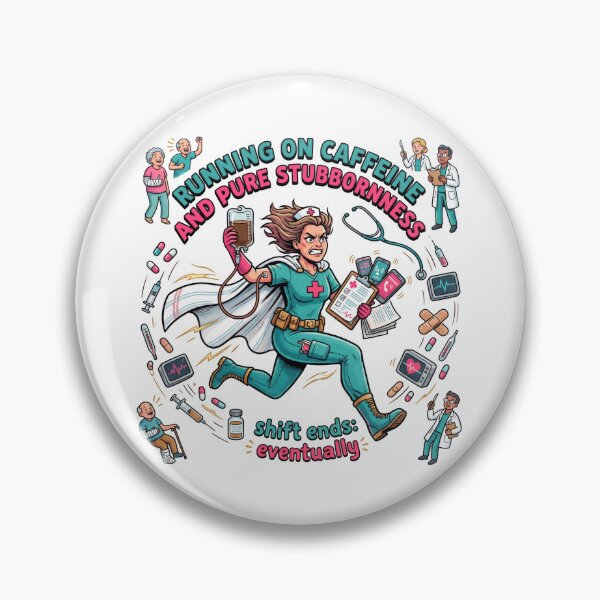 Item preview, Nurse Running On Caffeine Superhero Funny Nursing Humor designed and sold by LunaMarkos.