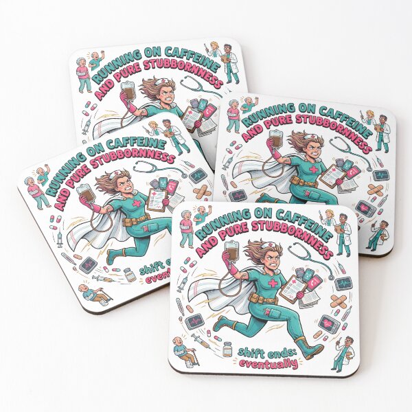 Item preview, Nurse Running On Caffeine Superhero Funny Nursing Humor designed and sold by LunaMarkos.