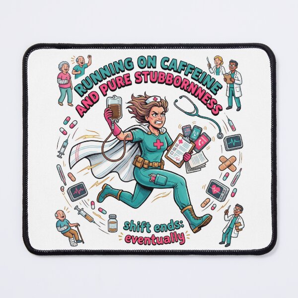 Item preview, Nurse Running On Caffeine Superhero Funny Nursing Humor designed and sold by LunaMarkos.