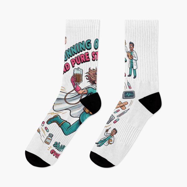 Item preview, Nurse Running On Caffeine Superhero Funny Nursing Humor designed and sold by LunaMarkos.