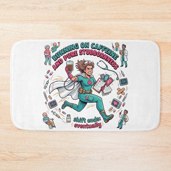 Item preview, Nurse Running On Caffeine Superhero Funny Nursing Humor designed and sold by LunaMarkos.