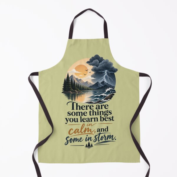 Item preview, Inspirational Life Quote – There Are Some Things You Learn Best in Calm and Some in Storm, Nature Motivation Design designed and sold by MimiSabu.