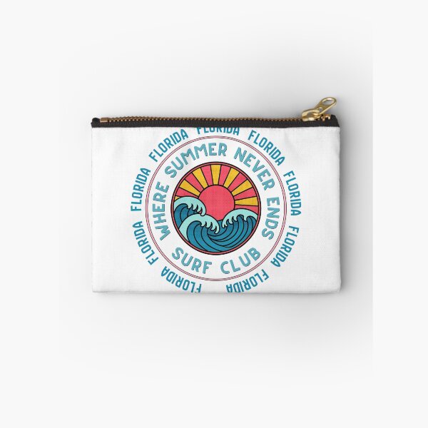 Item preview, Florida Surf Club Retro Sunset Wave Badge | Where Summer Never Ends designed and sold by DonnaRaine.