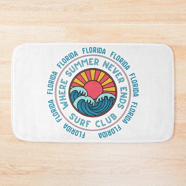 Item preview, Florida Surf Club Retro Sunset Wave Badge | Where Summer Never Ends designed and sold by DonnaRaine.