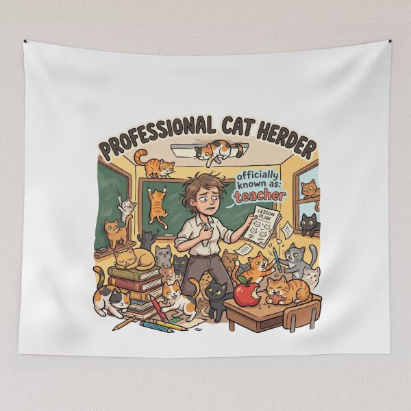 Item preview, Teacher Professional Cat Herder Funny Teaching Humor designed and sold by LunaMarkos.