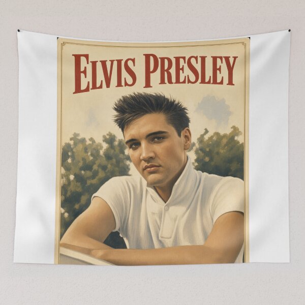 Item preview, ​Elvis Presley Vintage Portrait Poster The King of Rock n Roll designed and sold by ElvisVintagePosters.